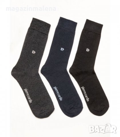 Pierre Cardin 39-42,43-46 черни,сини,сиви памучни мъжки чорапи над глезени памучен чорап Пиер Карден, снимка 2 - Мъжки чорапи - 27459222