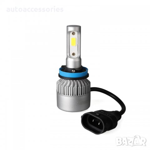 3000051430 Комплект LED Лед Диодни Крушки за фар M-TECH H11 - 80W 10000Lm, Над 150% по-ярка светлина, снимка 3 - Аксесоари и консумативи - 29669579