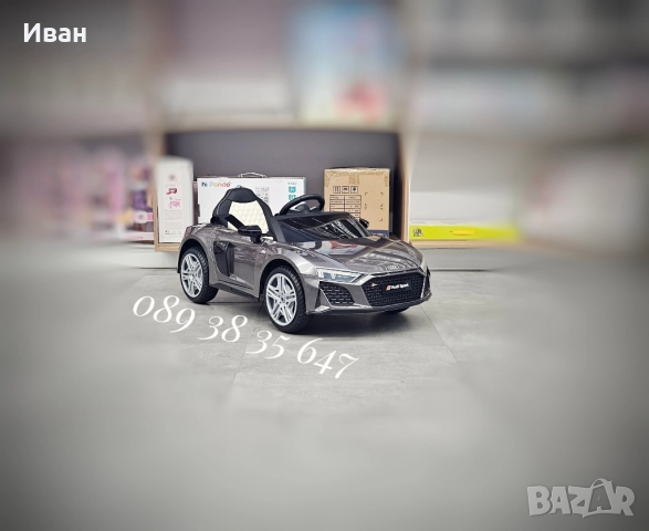 ТОП ЦЕНА!НОВО!Акумулаторна кола Audi R8 Spyder с 12V батерия,меки гуми,металик,USB, снимка 5 - Електрически играчки - 51753310