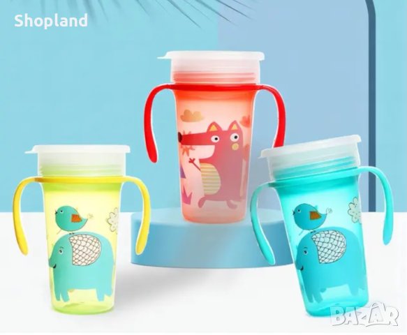 Бебешка неразливаща се чаша, снимка 3 - Прибори, съдове, шишета и биберони - 44320550