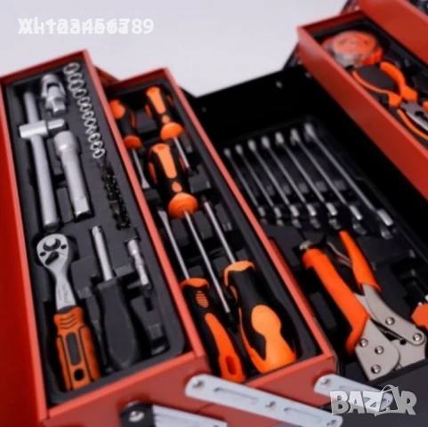 Комплект инструменти 147 бр. в метален куфар, снимка 4 - Куфари с инструменти - 51470517