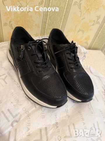 Черни обувки, ест кожа, 41, снимка 1