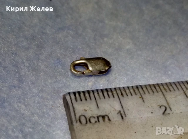СТАРА СРЕБЪРНА КАРАБИНКА ЗАКОПЧАЛКА За КОЛИЕ ЛАНЕЦ ВЕРИЖКА ГРИВНА СРЕБРО 925 vL+ 50456, снимка 3 - Гривни - 50510817