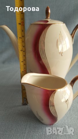 Голяма порцеланова кана и латиера- Бавария, снимка 8 - Антикварни и старинни предмети - 33911321