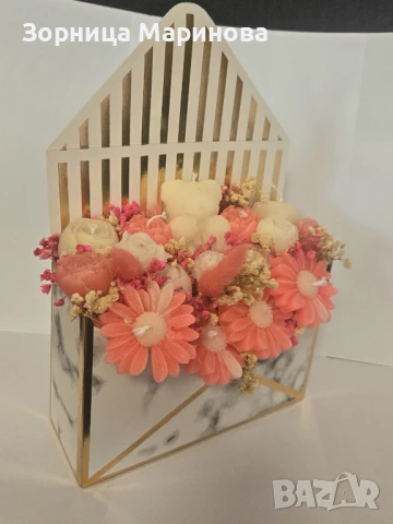 Ароматни букети от свещи, ръчна изработка , снимка 10 - Декорация за дома - 51321982