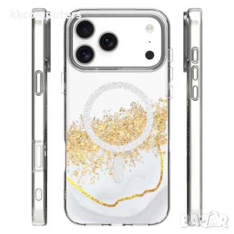 Кейс Epoxy Mag за iPhone 17 Pro Max (6.9) бял и Протектор, снимка 2 - Калъфи, кейсове - 54156248