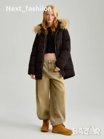 Капитонирано яке с качулка, снимка 2 - Якета - 53131586