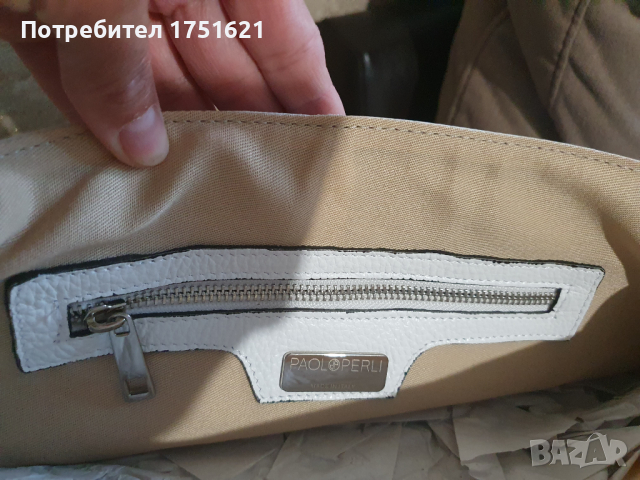 Нова чанта PAOLOPERLI естествена кожа , снимка 4 - Чанти - 36523241