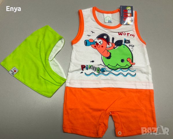 Бебешки гащеризони с бандана - НОВИ !, снимка 2 - Бебешки гащеризони - 39984043