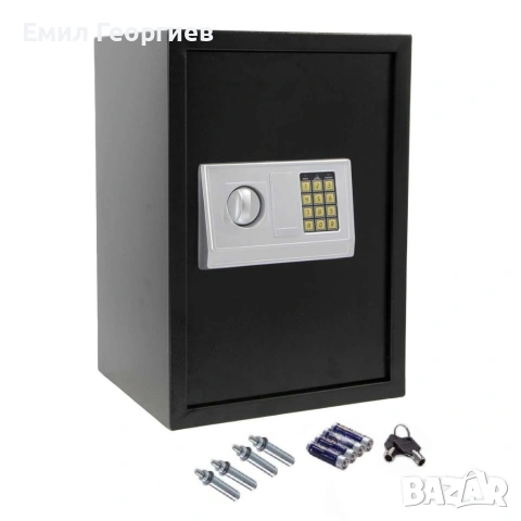 Електронен сейф 43L с аварийни ключове и монтажни болтове – Сигурност и защита за ценни вещи, снимка 6 - Други стоки за дома - 53229775
