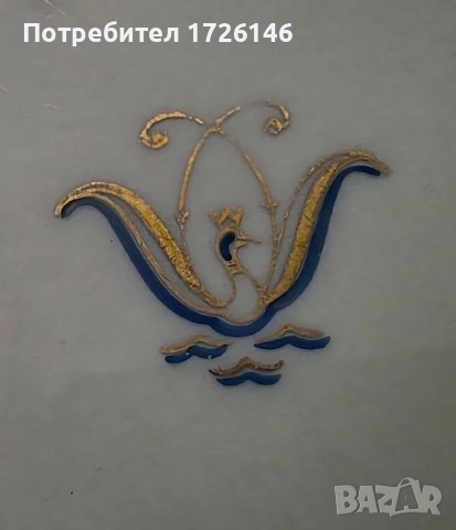 Порцеланови чинии с двоен златен кант 2 броя Rörstrand, Sweden , снимка 2 - Чинии - 54046562