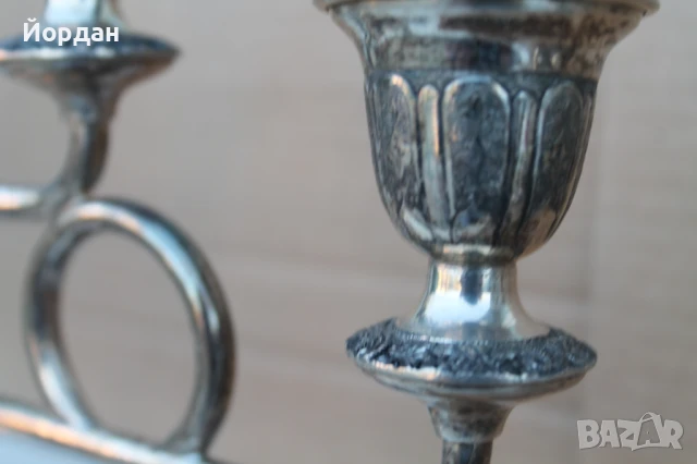 Руски сребърни свещници, снимка 10 - Антикварни и старинни предмети - 51408072