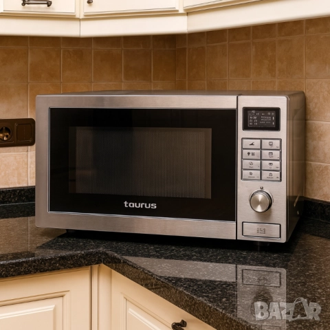 Микровълнова фурна за вграждане TAURUS ELBRUS, цифрова, 9 режима, 9 автоматични менюта, програмируем