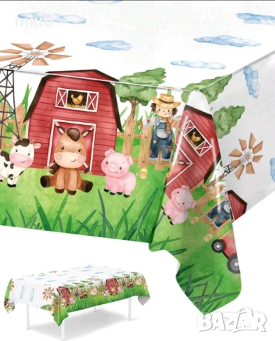 Ферма Домашни животни найлонова покривка за парти рожден ден