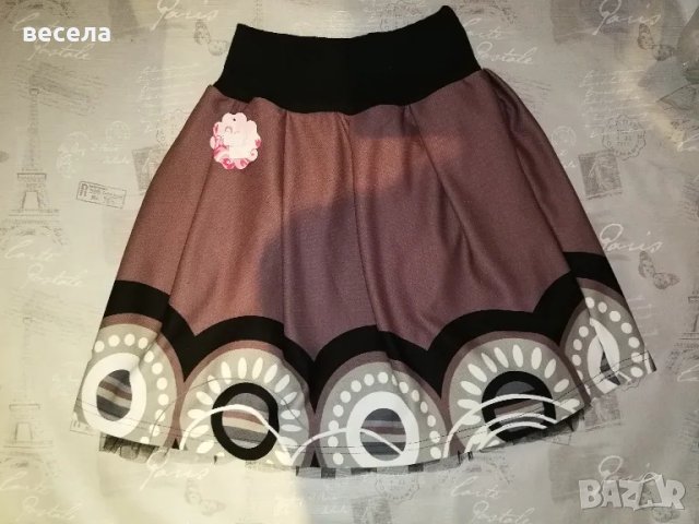 детска пола пепел от рози, с еластична талия, големини 10,12,14,16 години. 