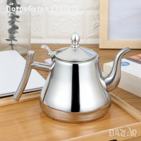 Метален чайник с цетка -1500ml, снимка 2 - Съдове за готвене - 35595027