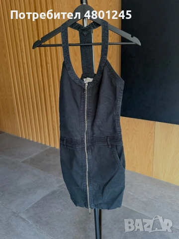 Ефектна дънкова рокля DIESEL с цип и отворен гръб