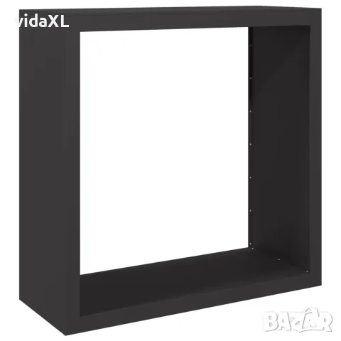 vidaXL Стойка за дърва, черна, 100x40x100 см, стомана