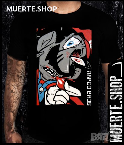 Черна тениска с щампа NARCO BROS