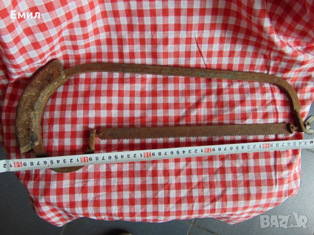 Автентична стара кована ножовка трион, снимка 5 - Колекции - 29092446