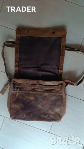 Shoulder Bag Marc Picard чанта през рамо естествена кожа, снимка 8 - Чанти - 12904354