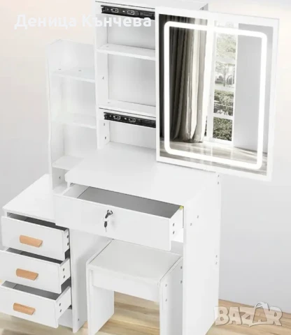 Модерна бяла тоалетка за грим разнообразие, снимка 5 - Тоалетки - 51197218