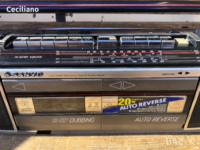 Радиокасетофон Sanyo MW-711K, снимка 13 - Радиокасетофони, транзистори - 52927144