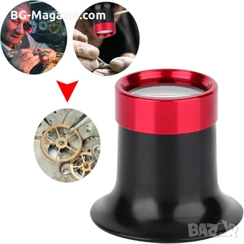 Мощна часовникарска увеличителна лупа за око глава 10X увеличение за глава бижутери работа ремонт, снимка 3 - Други инструменти - 50921247