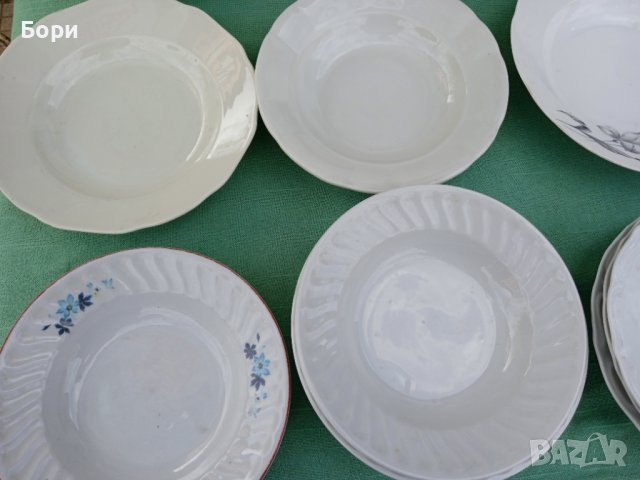 Стар порцелан чинии 12 части, снимка 9 - Чинии - 36615287