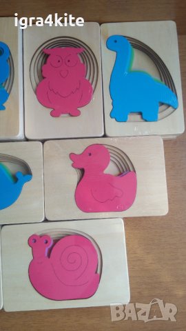 Дървени 3D пъзели за напасване с пластове 10 модела / дървени играчки, снимка 7 - Образователни игри - 36671573