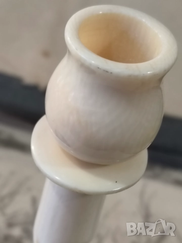 Слонова кост-свещници, снимка 5 - Антикварни и старинни предмети - 52925624