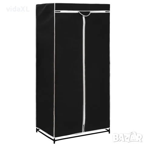 vidaXL Гардероби, 2 бр, черни, 75x50x160 см, снимка 2 - Гардероби - 56146558