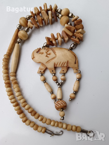 Гердан кост,слон,висулка,фигурка, снимка 5 - Колиета, медальони, синджири - 44623145