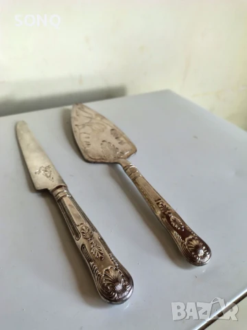 Прекрасен Посребрен Комплек За Сервиране, снимка 4 - Антикварни и старинни предмети - 51186209