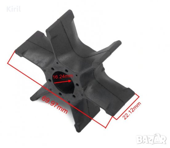 ВОДНА ПОМПА ИМПЕЛЕР за Yamaha 40HP вал 16 височина 22.12 диаметър 69.97 6F5-44352-00 