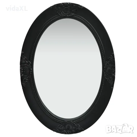 vidaXL Стенно огледало, бароков стил, 50x70 см, черно