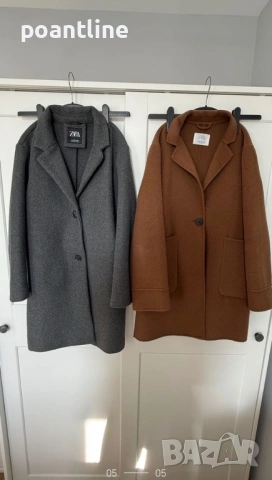 сиво палто ZARA 