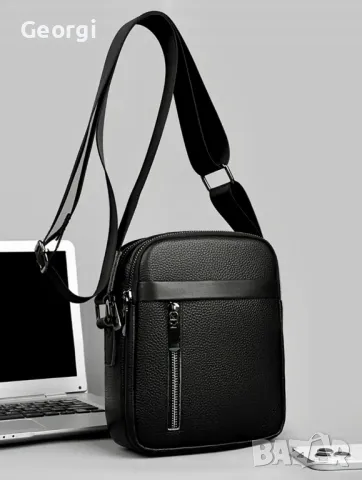 Елегантно/Практична и Голяма мъжка бизнес чанта /Естествена кожа с функционален дизайн!, снимка 5 - Чанти - 49282412