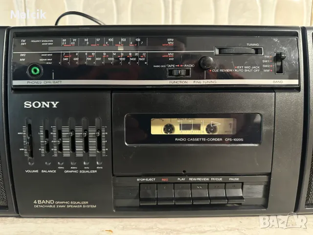 Радиокасетофон SONY CFS-1020S Винтидж, снимка 2 - Радиокасетофони, транзистори - 49175151
