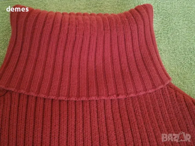 Блуза Bershka винено червена поло яка цвят размер L/40, снимка 7 - Блузи с дълъг ръкав и пуловери - 48273471