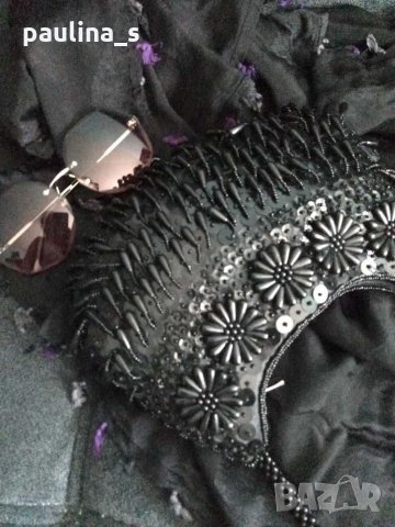 Два различни броя / Чанта - бижу с декорации от хематити и ръчно изработена / чанта за повод , снимка 6 - Чанти - 29647430