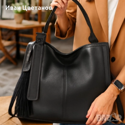 Стилна дамска чанта с голям обем и организация, снимка 9 - Чанти - 51865264