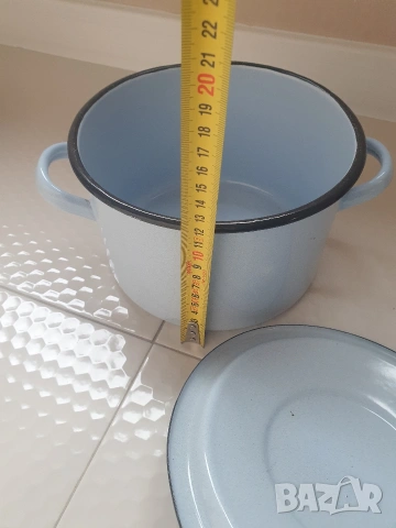 Емайлирана тенджера/старо производство, снимка 3 - Съдове за готвене - 54007463