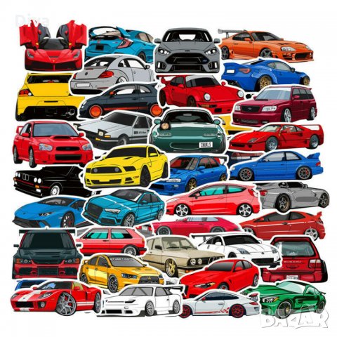 Стикери на японски, американски, немски, италиански автомобили
