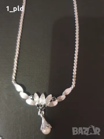 Сребърно колие и гривна с перли, снимка 7 - Бижутерийни комплекти - 48854178