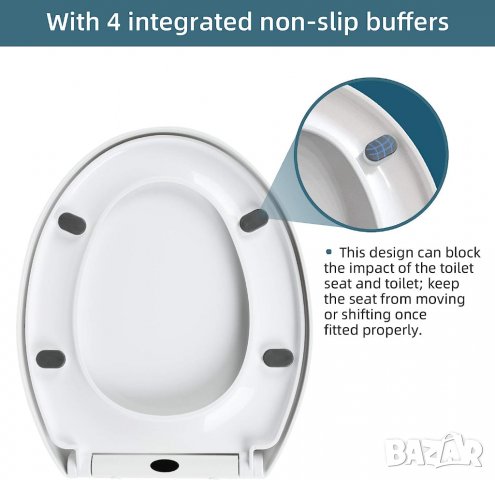 Тоалетна седалка Cskunxia, ​​тоалетна седалка с лесен и бърз монтаж, снимка 4 - Други - 40058373