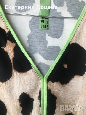 Италианска блуза анималистичен принт, снимка 2 - Блузи с дълъг ръкав и пуловери - 36690620