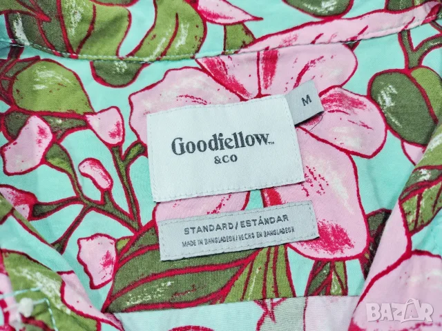 ОФЕРТА 📍 Goodfellow & Co Tropical / M / мъжка риза с къси ръкави, снимка 8 - Ризи - 55938210