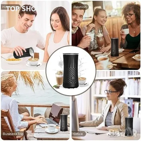 Нова Електрически Млекопенител 4 в 1 Гореща Студена Пяна 240ml Неръждаема Стомана, снимка 2 - Други стоки за дома - 49956846