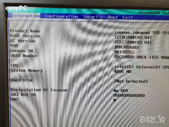 Lenovo IdeaPad 100-15IBY лаптоп на части, снимка 8 - Части за лаптопи - 38263702